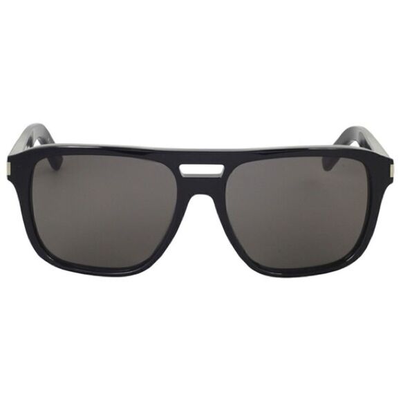 Yves Saint Laurent SL 87 Rectangular Unisex Sunglasses in Black/Grey - Picture 1 of 9